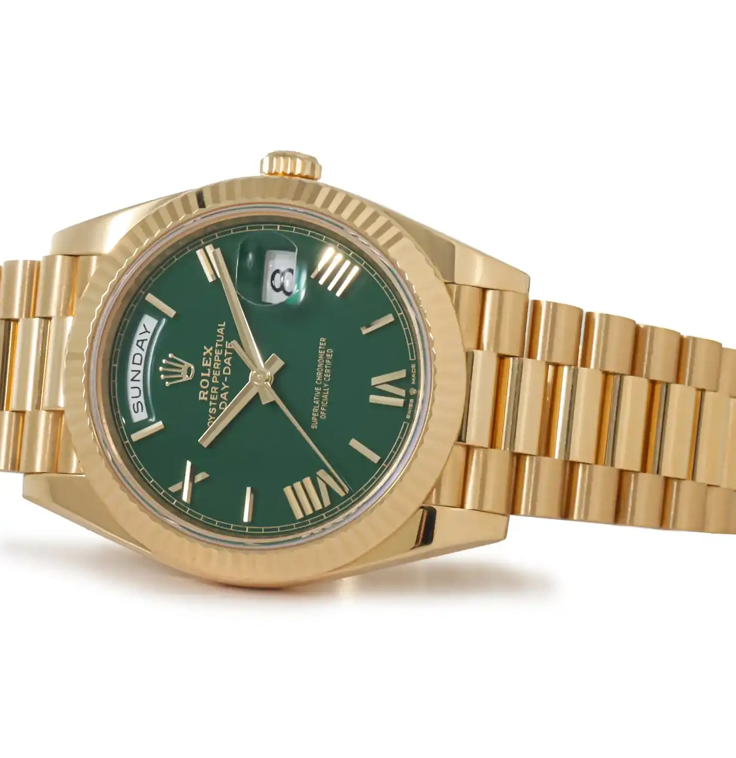 Prestigious Jewelers Green Day-Date 228238 Rolex 0610